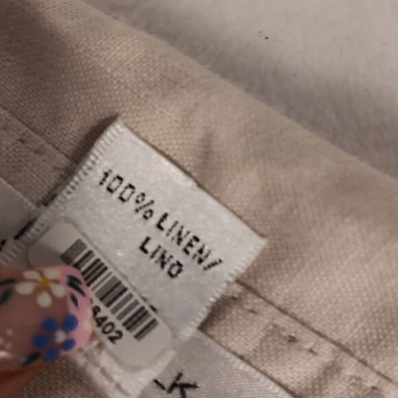 August Silk Beige Linen Top - Picture 6 of 8